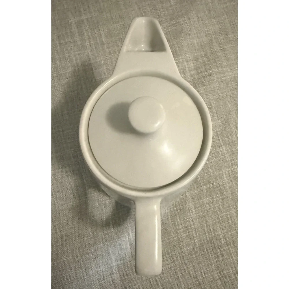 🌿 White Porcelain Pouring Pot Strainer Insert – 7.5